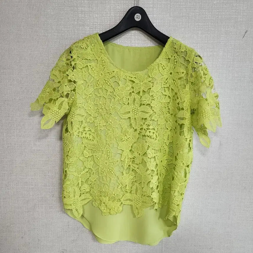 [BUNJANG] Lace Short Sleeve Blouse / 레이스 반팔