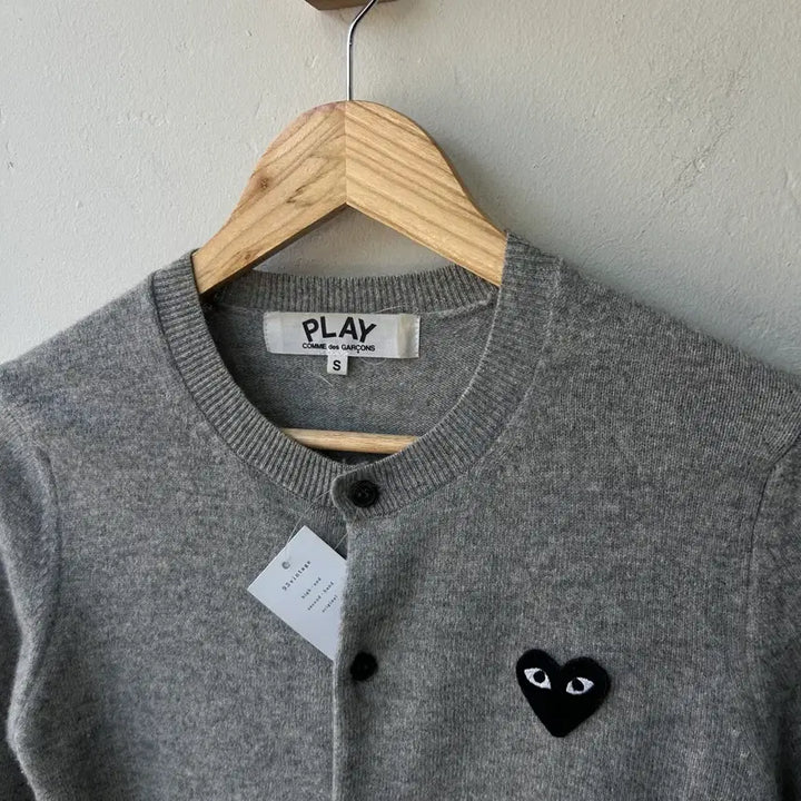 [BUNJANG] Comme des Garcons Black Wool Cardigan / 16786 - 꼼데가르송 블랙 와펜 울 가디건 (울 100%)