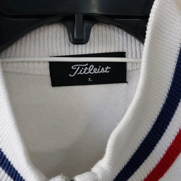 [BUNJANG] Titleist Diamond Full-Zip Sweater / 타이틀리스트 L 폴리-코튼 혼방 다이아몬드 풀집 스웨터. WH. +B.