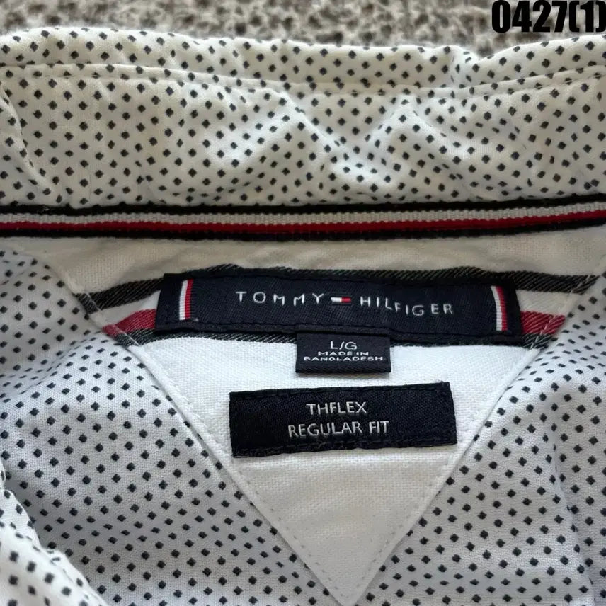 [BUNJANG] Tommy Hilfiger Dot Long Sleeve Shirt / 타미힐피거 도트 긴팔 셔츠 L