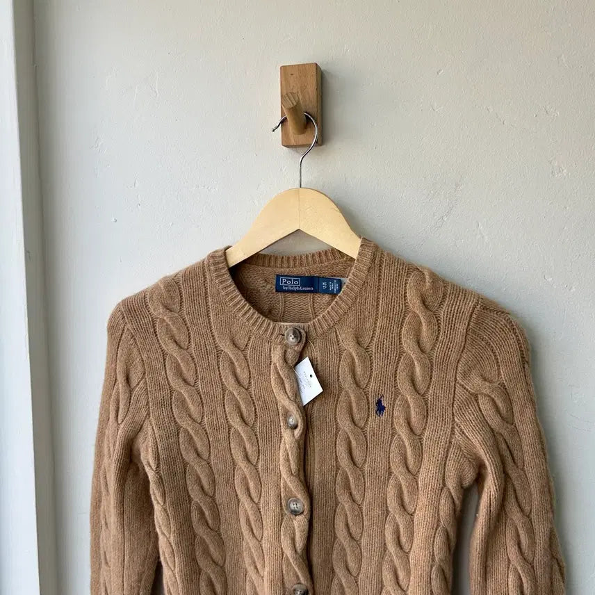 [BUNJANG] Polo Ralph Lauren Cable Wool Cashmere Cardigan / 16788 - 폴로 랄프로렌 케이블 울 가디건 (울 80% 캐시미어 10