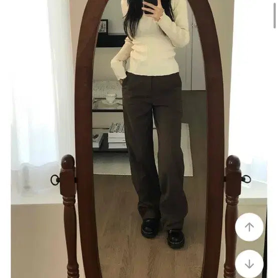 [BUNJANG] (새)브라운 면 일자핏 팬츠 / (새)브라운 면 일자핏 팬츠