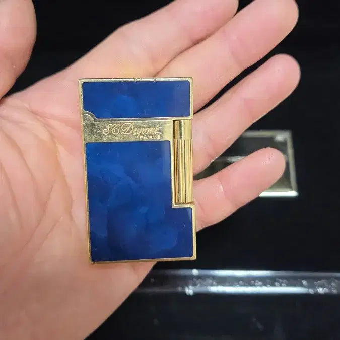 [BUNJANG] S.T. Dupont Line 2 Blue Lacquer Limited Edition Lighter / S.T.듀퐁 라이터 라인2 블루 옻칠 한정판(50급쳐)