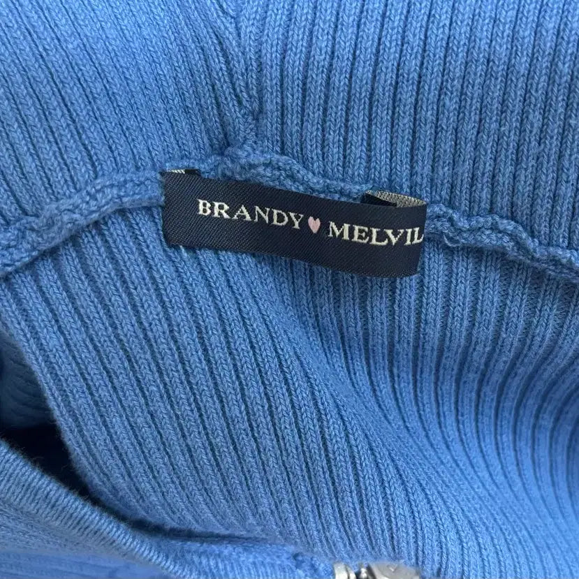 [BUNJANG] Brandy Melville Electric Blue Knit Zip-Up / 브랜디멜빌 니트집업