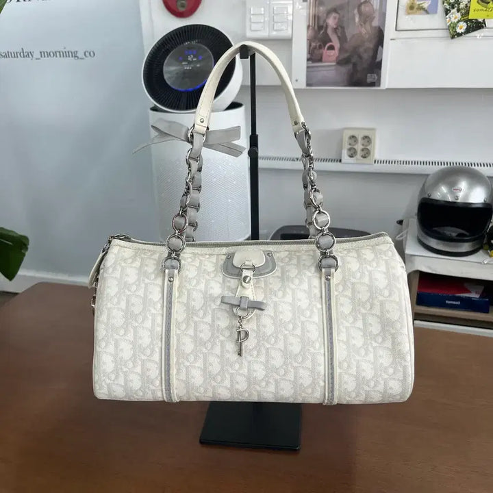 [BUNJANG] Dior Oblique Heart Charm Boston Bag / 디올 오블리크 하트참 보스턴백