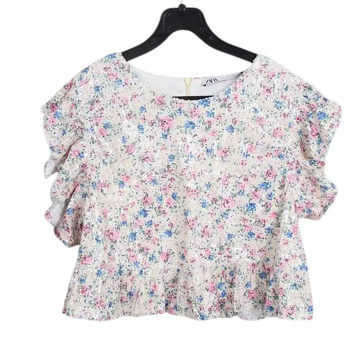 [BUNJANG] Zara Floral Crop Blouse (Women&