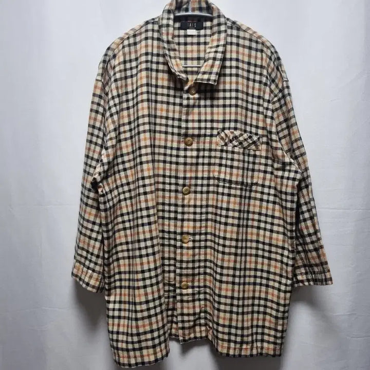 [BUNJANG] Daks Japan Check Pattern Long-Sleeve Shirt / 닥스 재팬 체크 남방 셔츠