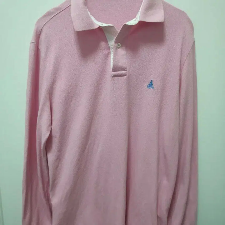 [BUNJANG] Beanpole Pink Long Sleeve Polo Shirt / 빈폴 핑크색 긴팔 폴로티 100