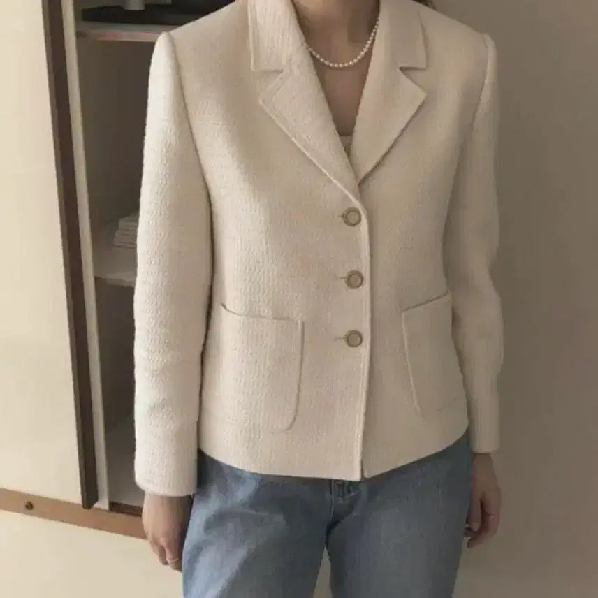 [BUNJANG] Archive J2U Audrey Tweed Jacket Ivory / 아카이브제이투유 오드리 트위드 자켓 아이보리