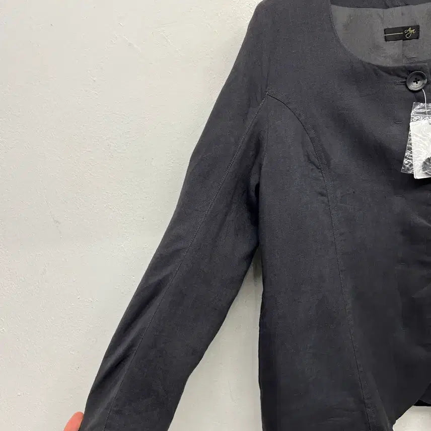 [BUNJANG] Aga Round Neck Linen Jacket / Aga 라운드넥 린넨 자켓