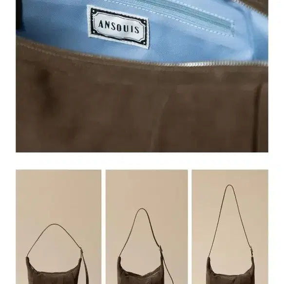 [BUNJANG] Angsoui Melting Hobo Bag Suede / 앙수이 멜팅 호보백 스웨이드