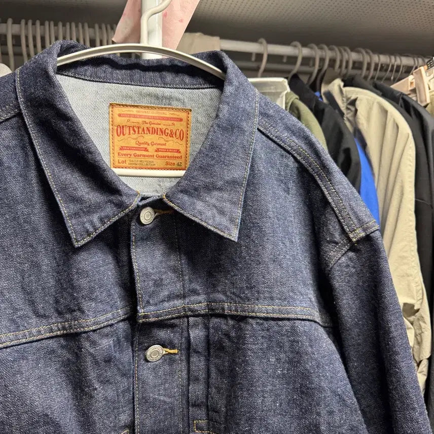 [SOLD OUT] 아웃스탠딩 셀비지 데님자켓 42사이즈 L
