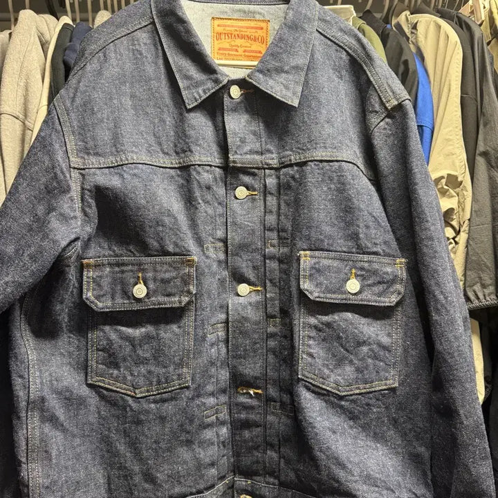 [SOLD OUT] 아웃스탠딩 셀비지 데님자켓 42사이즈 L