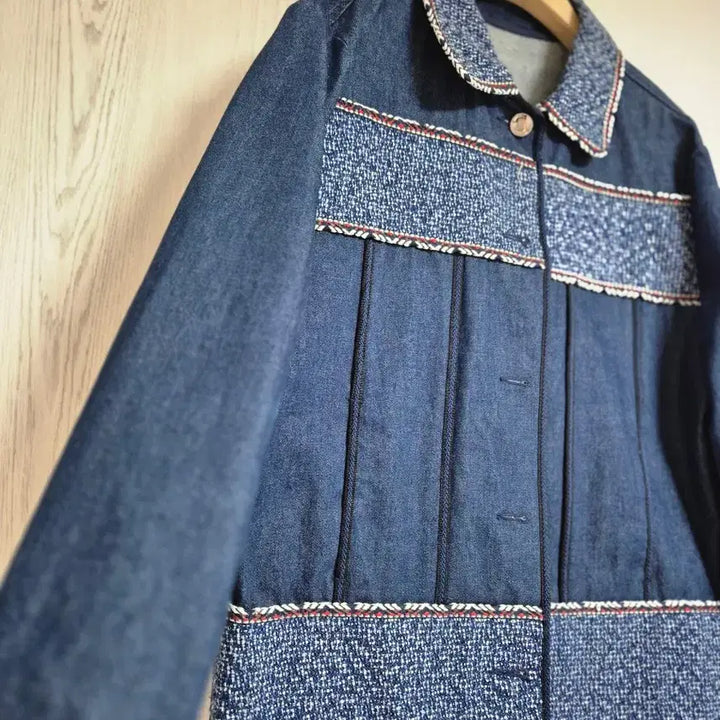 [BUNJANG] Benetton Tweed Denim Jacket / 베네통 트위드 데님 자켓 42