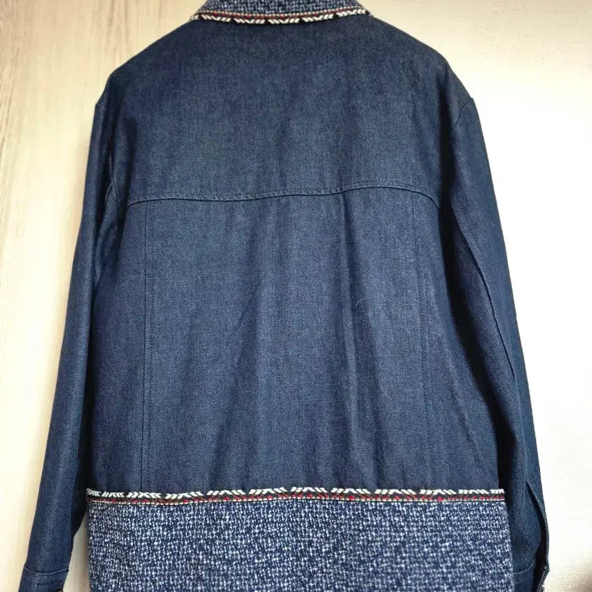 [BUNJANG] Benetton Tweed Denim Jacket / 베네통 트위드 데님 자켓 42