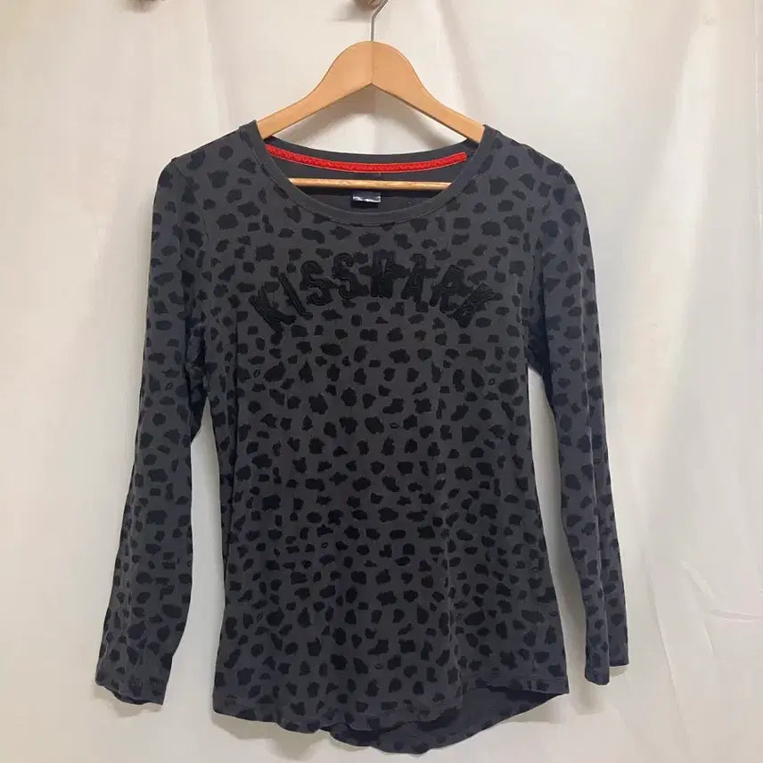 [BUNJANG] Kissmark Leopard Long Sleeve Top / Kissmark 키스마크 레오파드 롱슬리브