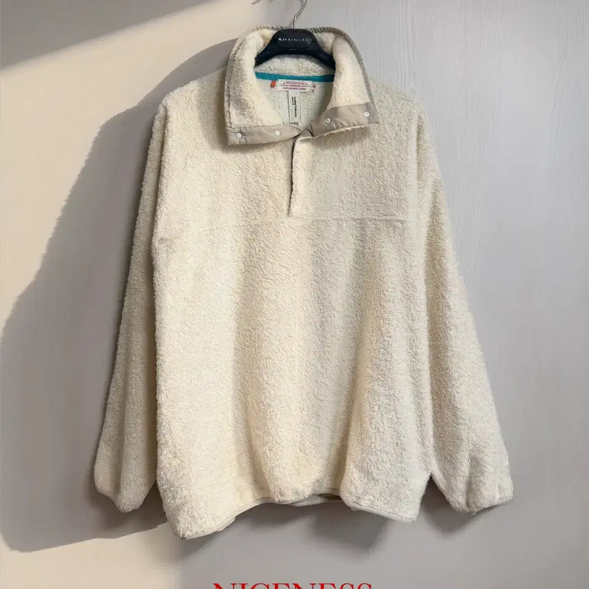 [BUNJANG] NICE NESS Wild Silk Boa Pullover Blouson / [L]나이스네스 Dewey 와일드 실크 보아 풀오버 블루종