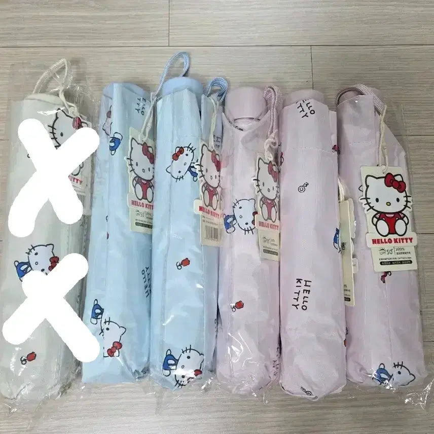 [BUNJANG] Hello Kitty Character Umbrella 3 Types (4-Section Manual) / 헬로키티 캐릭터 양우산 3종(4단 수동)