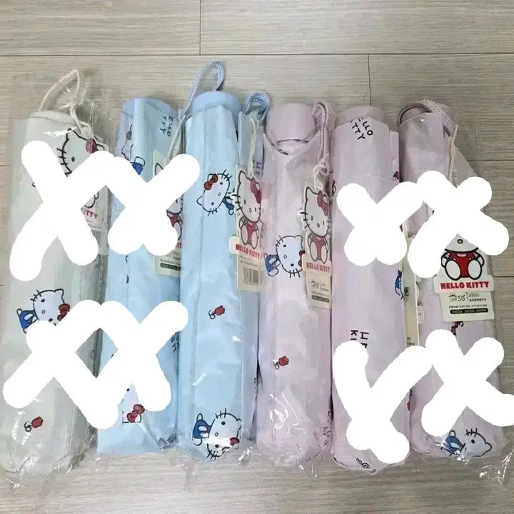 [BUNJANG] Hello Kitty Character Umbrella 3 Types (4-Section Manual) / 헬로키티 캐릭터 양우산 3종(4단 수동)