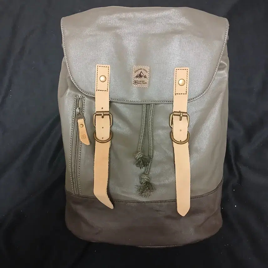 [BUNJANG] Swiss Military Style Canvas Backpack / 스위스 밀리터리 감성 백팩 (Swiss Military 스타일)