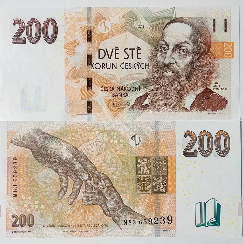 [BUNJANG] Czech Republic 200 Koruna Banknote 2018 UNC / 체코 200크룬 2018 완전미사용
