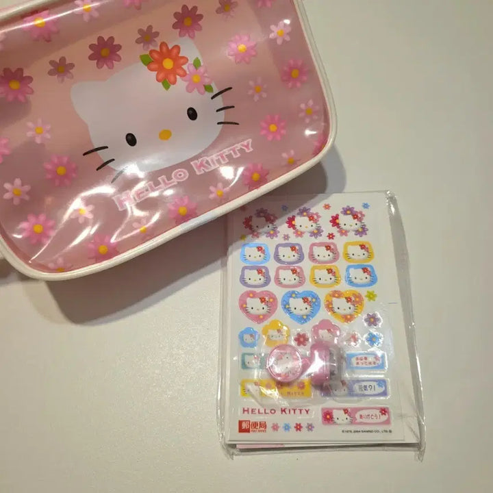 [BUNJANG] Hello Kitty Pouch Sticker and Letter Set (Classic Kawaii) / 헬로키티 파우치 스티커 편지 세트 고전 카오하나 키티