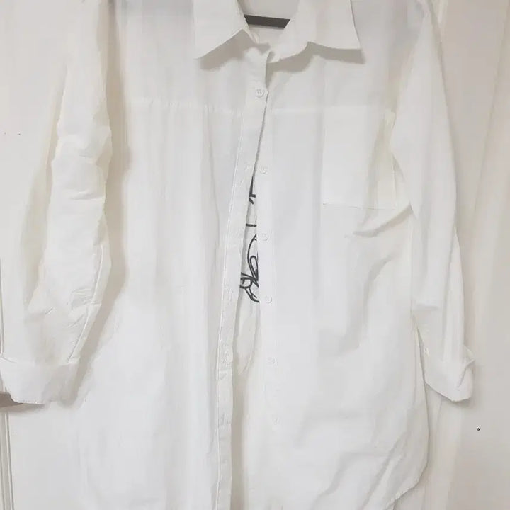 [BUNJANG] MZ White Long Shirt (Size 66) / M.Z! 흰색 롱 셔츠(66)