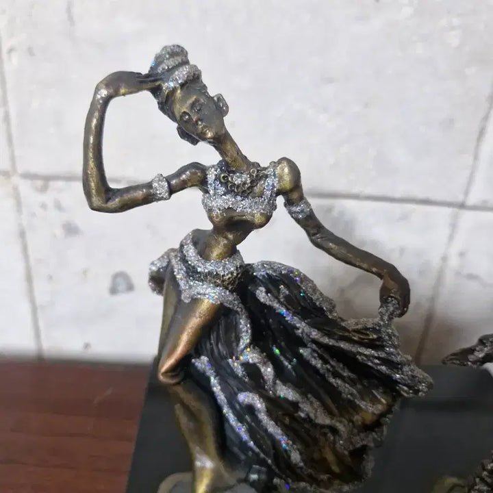 [BUNJANG] Antique Pewter Figurines Set / 주석 앤틱 조각상 장식품 6세트