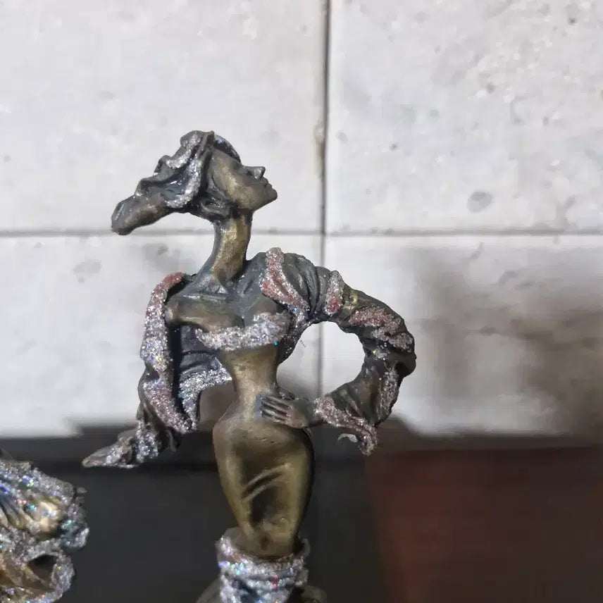 [BUNJANG] Antique Pewter Figurines Set / 주석 앤틱 조각상 장식품 6세트