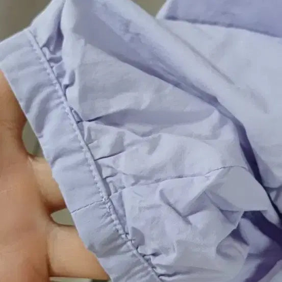 [BUNJANG] Mixxo Lavender Puff Crop Blouse / 미쏘 라벤더 퍼프 크롭 블라우스