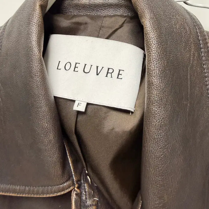[BUNJANG] LOEUVRE Leather Jacket Brown / LOEUVRE 가죽 자켓 브라운 루에브르