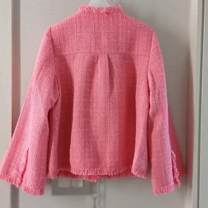 [BUNJANG] Essentiel Antwerp Pink Tweed Cropped Jacket / ESSENTIEL ANTWERP  트위드 숏자켓
