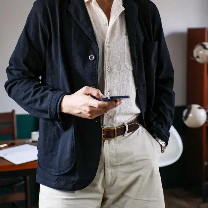 [BUNJANG] Oriental United Loopwheel Jacket Navy/Black L / 오리엔탈 유나이티드 룹휠 자켓 L
