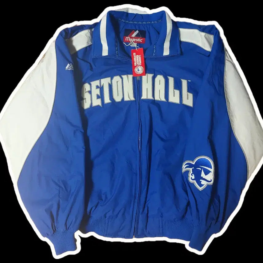 [BUNJANG] Majestic Satin Pirates NCAA Jacket / 마제스틱 세튼홀 파이러츠 NCAA 자켓