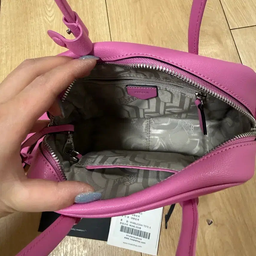 [BUNJANG] Rosa.K Pink Tote Bag with Detachable Strap / 로사케이 핑크 토트백