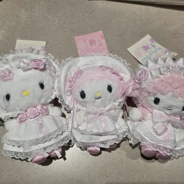 [BUNJANG] Sanrio White Frill Series Kitty My Melody Piano Bundle Set / 산리오 화이트 프릴 시리즈 키티 마이멜로디 피아노 일괄