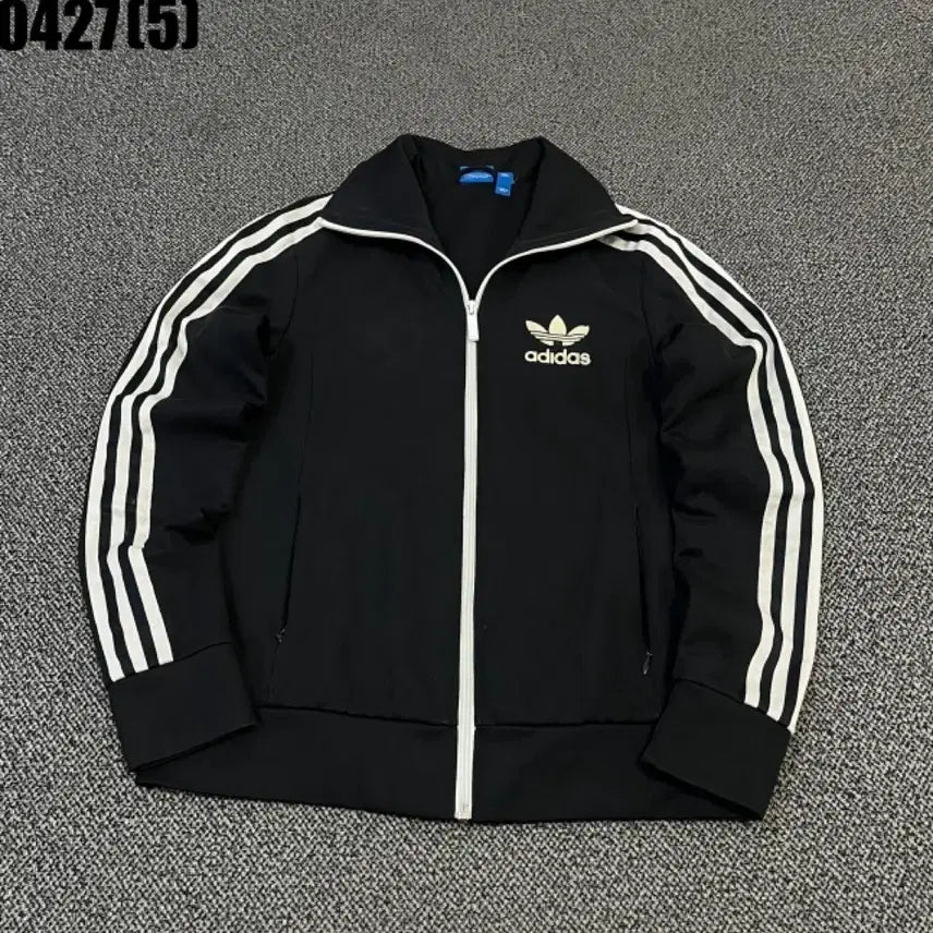 [BUNJANG] Adidas 3-Stripes Track Top Black Jersey / 아디다스 삼선 트랙탑 블랙 져지