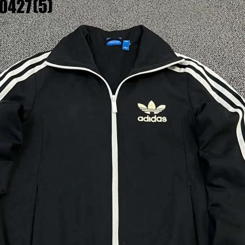 [BUNJANG] Adidas 3-Stripes Track Top Black Jersey / 아디다스 삼선 트랙탑 블랙 져지