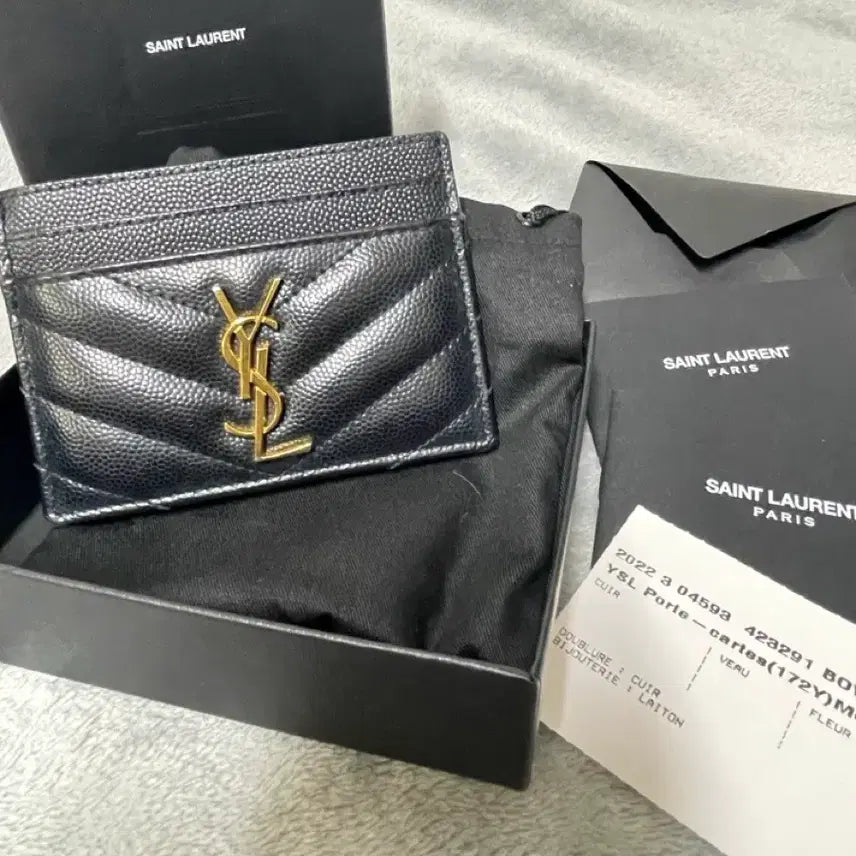 [BUNJANG] Saint Laurent Matelassé Card Case / 급처(크림정품)생로랑 마틀라세 카드지갑