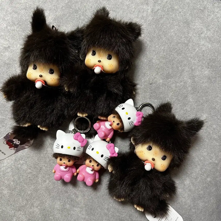 [BUNJANG] Monchhichi Kitty Monchhichi Plush Keychain / 베이비 몬치치인형 키링 키티몬치치