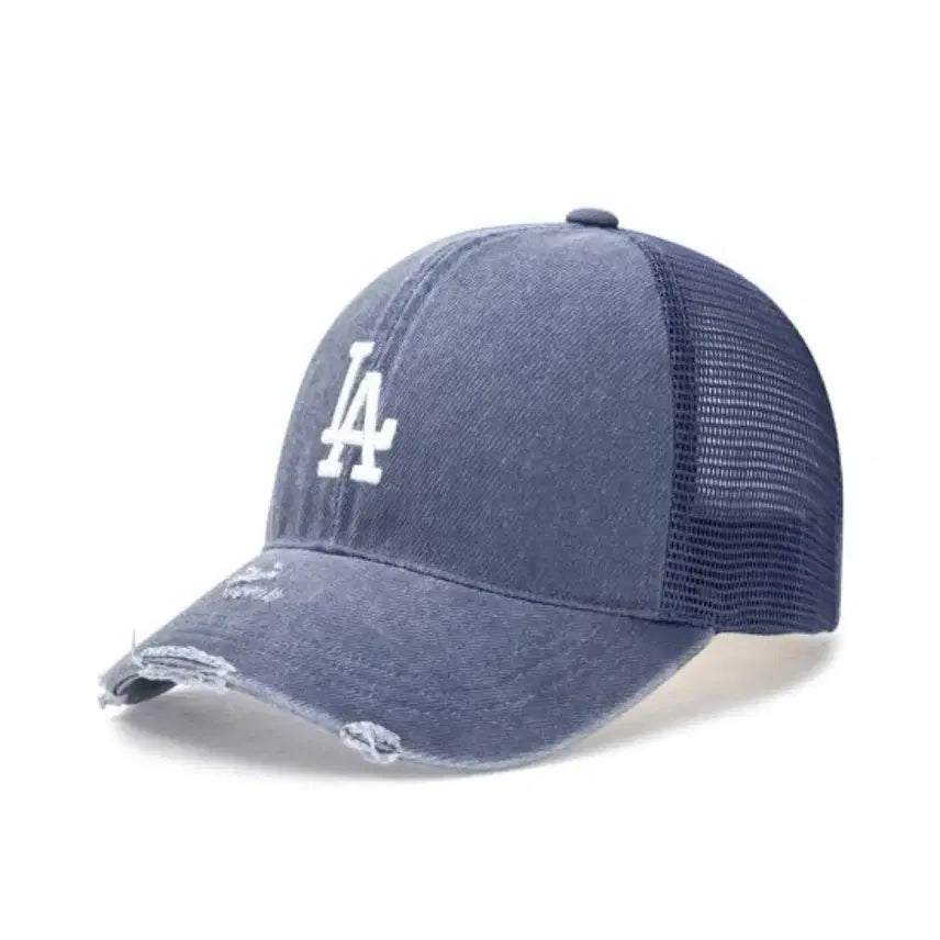 [BUNJANG] LA Dodgers Damage Ball Cap Navy / MLA 다저스 데미지 볼캡 네이비