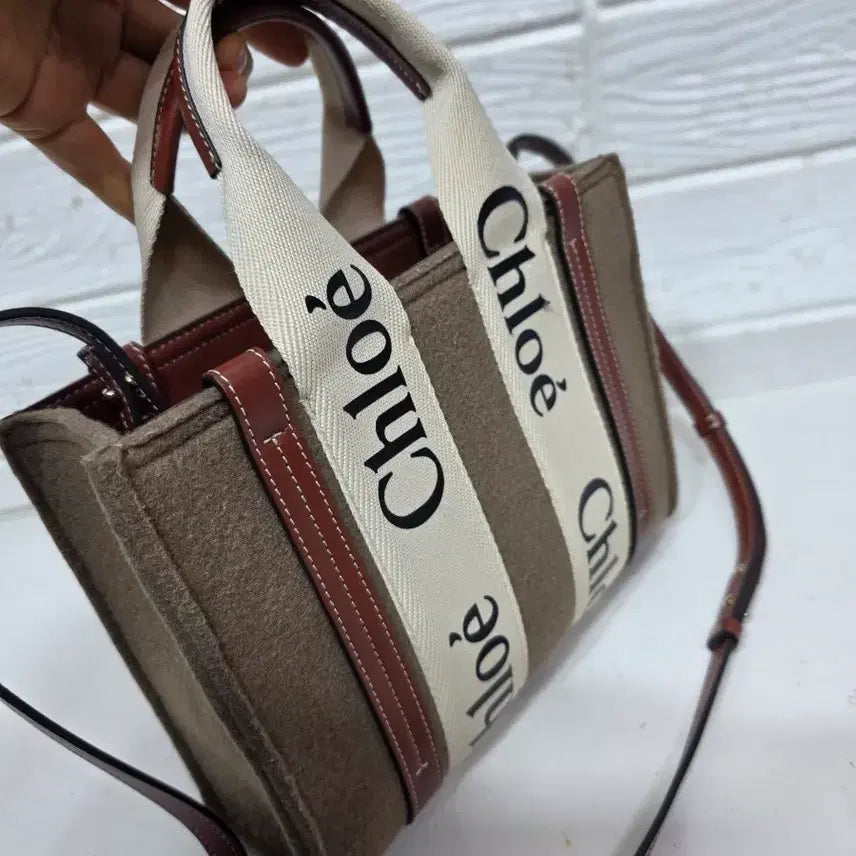 [BUNJANG] Chloe Woody Small Tote Bag Leather / 새상품 정품  끌로에 우디 스몰 토드백
