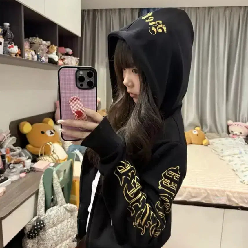 [BUNJANG] y2k 십자가 크로스 크롬하츠st 아메리칸 하이스트릿스타일 여성용후드집업 / y2k 십자가 크로스 크롬하츠st 아메리칸 하이스트릿스타일 여성용후드집업