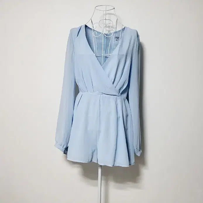 [BUNJANG] Glamorous Blue Jumpsuit Shorts / 영국브랜드 Glamorous 블루 점프수트  쇼츠 원피스