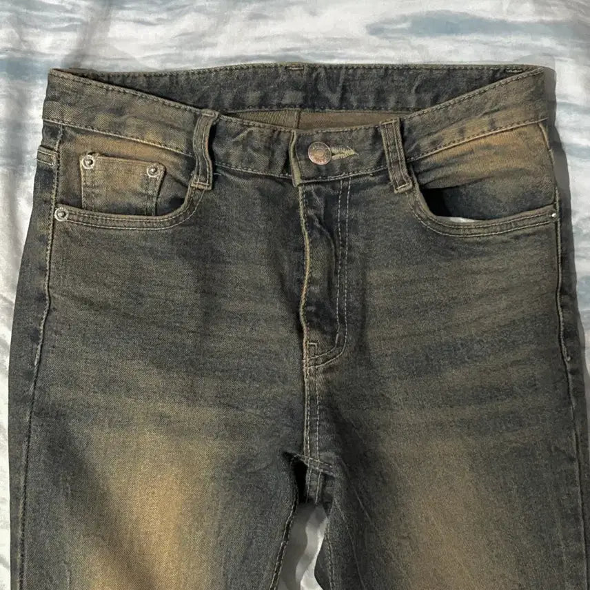 [BUNJANG] Vintage Washed Y2K Bootcut Denim Jeans / 빈티지 감성 워싱 y2k 부츠컷 데님 청바지