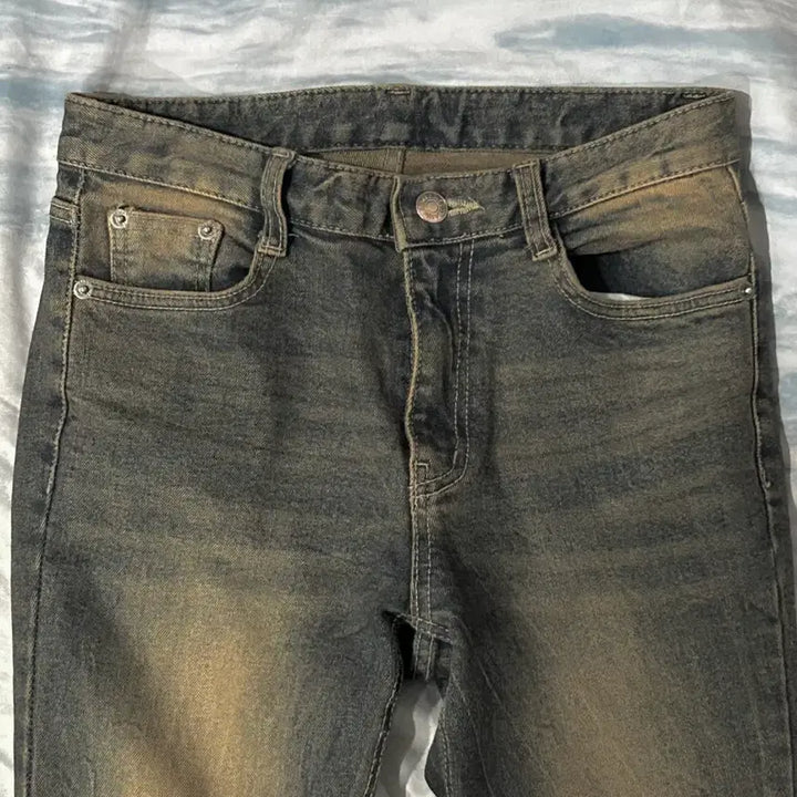 [BUNJANG] Vintage Washed Y2K Bootcut Denim Jeans / 빈티지 감성 워싱 y2k 부츠컷 데님 청바지