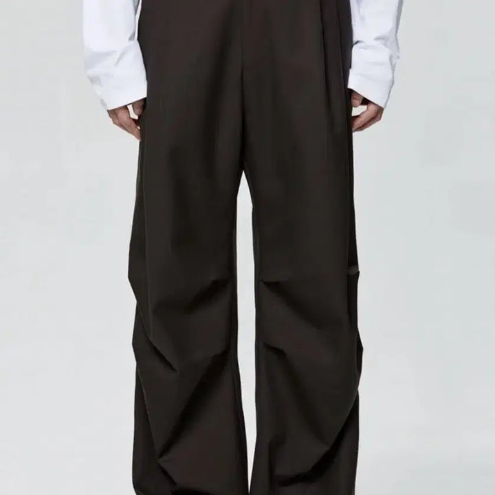 [BUNJANG] Inspector Wool Parachute String Pants Brown 34 / 인스펙터 울 파라슈트 스트링 팬츠 바지 브라운 34