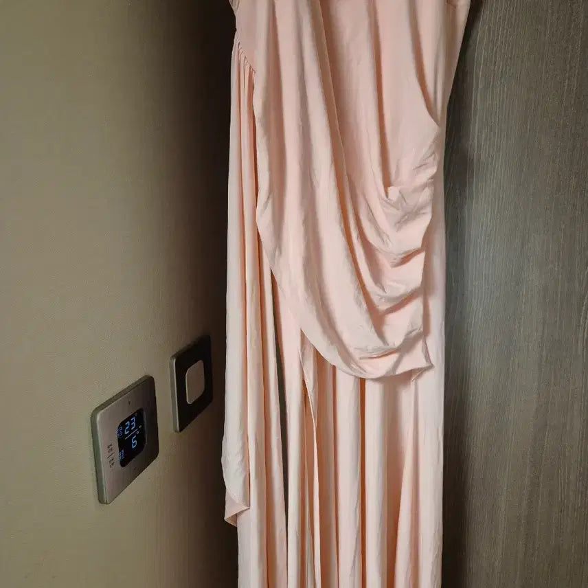 [BUNJANG] Pink One-Shoulder Long Dress / 원숄더 핑크 롱 드레스 파티 2부드레스