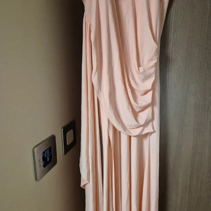 [BUNJANG] Pink One-Shoulder Long Dress / 원숄더 핑크 롱 드레스 파티 2부드레스