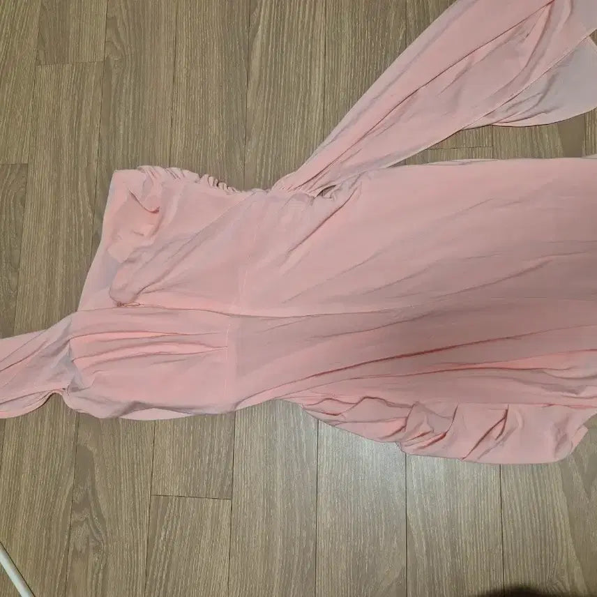 [BUNJANG] Pink One-Shoulder Long Dress / 원숄더 핑크 롱 드레스 파티 2부드레스